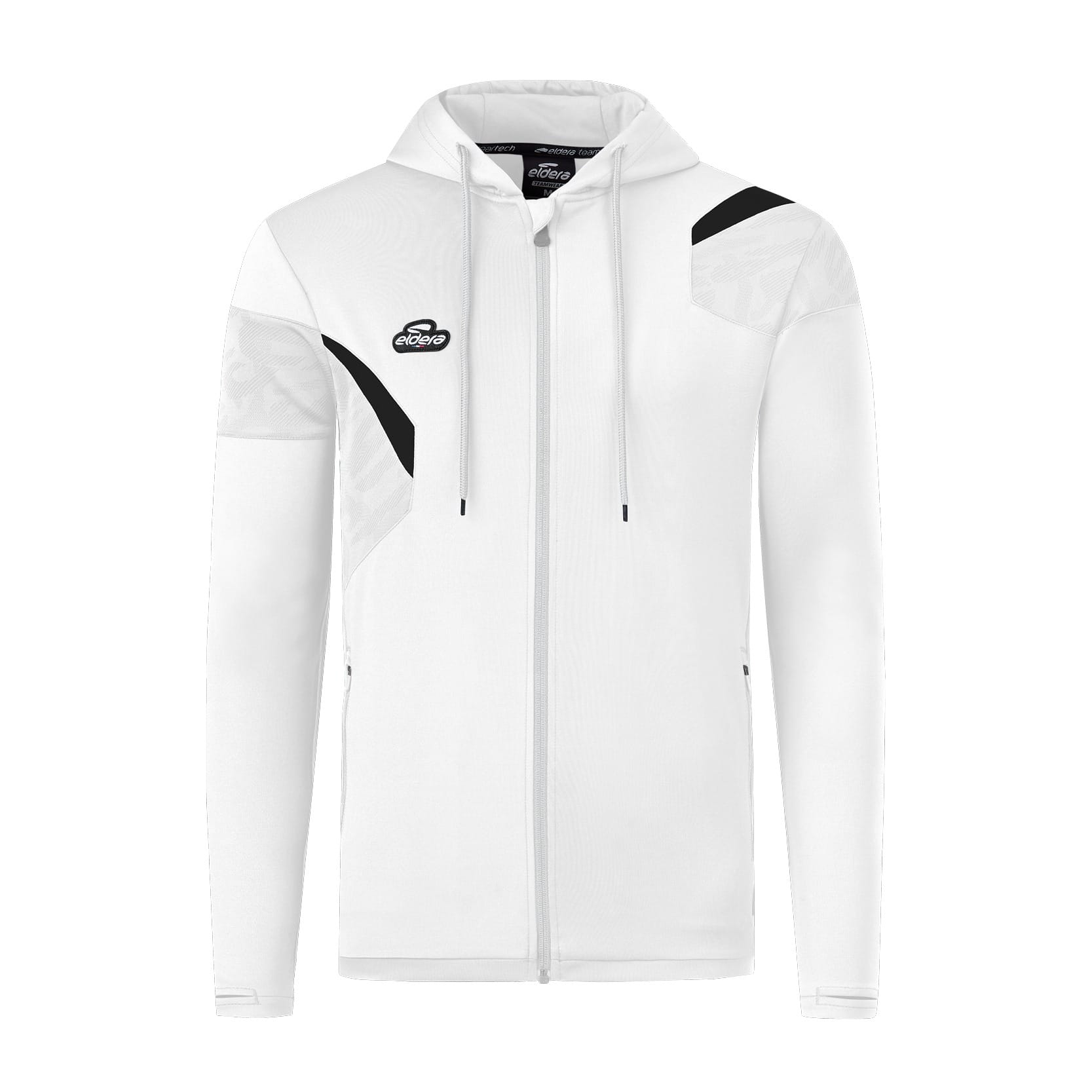SW028-VESTE-A-CAPUCHE-E-CONE-BlancNoir Veste à Capuche E.CÔNE - Εικόνα 1
