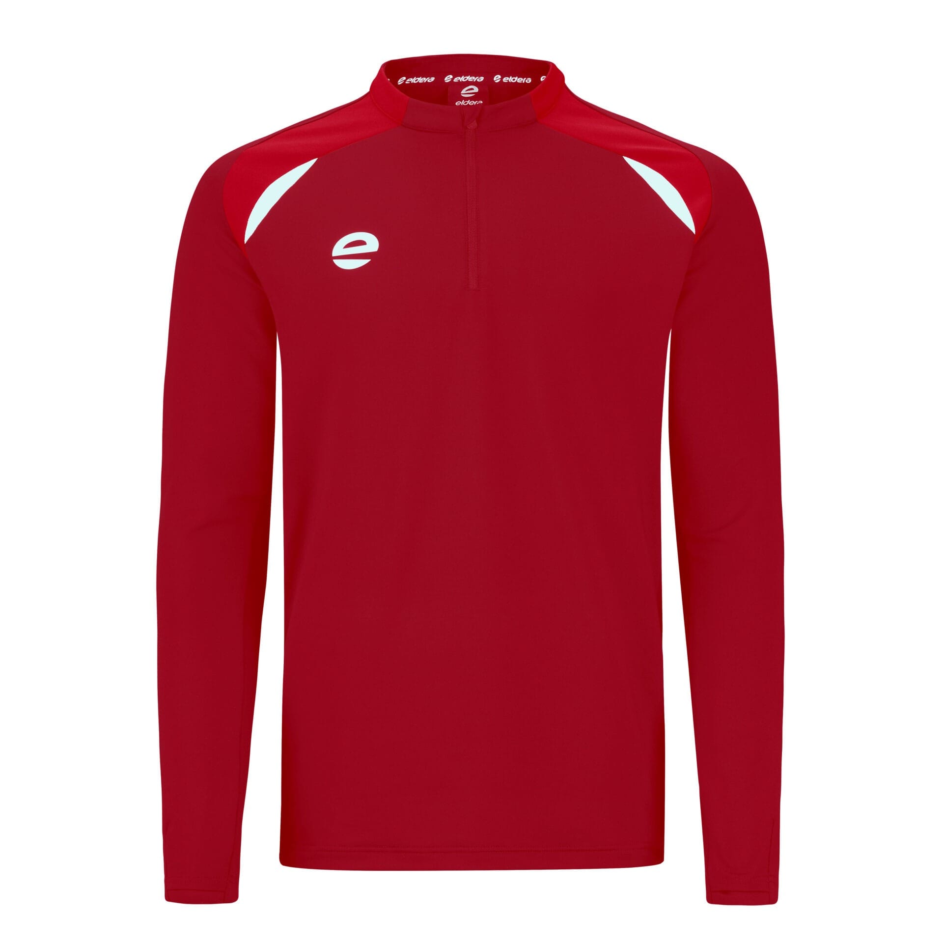 SW030-Sweat-PULSION-rouge-blanc Φούτερ 1/2 ZIP PULSION - Image 1